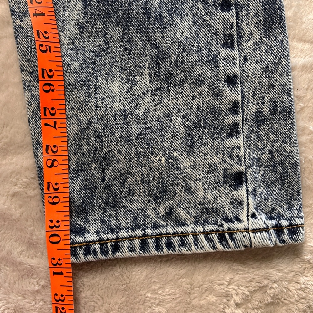 Mens Levis 512 Acid Wash Jeans 39x31 Mid Rise Slim Taper Leg Denim Retro 80s - Picture 12 of 13